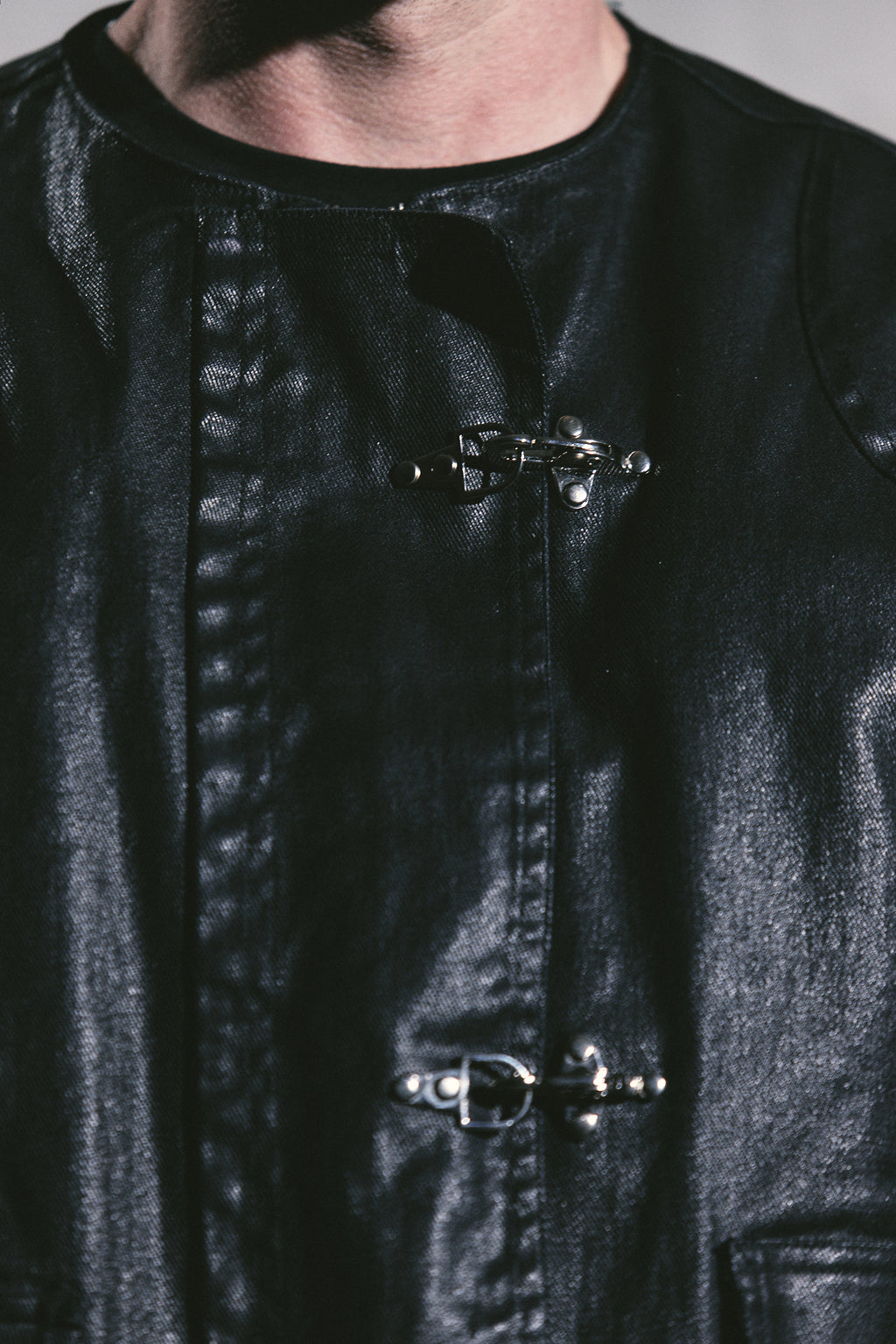 Chaqueta en Denim Encerado