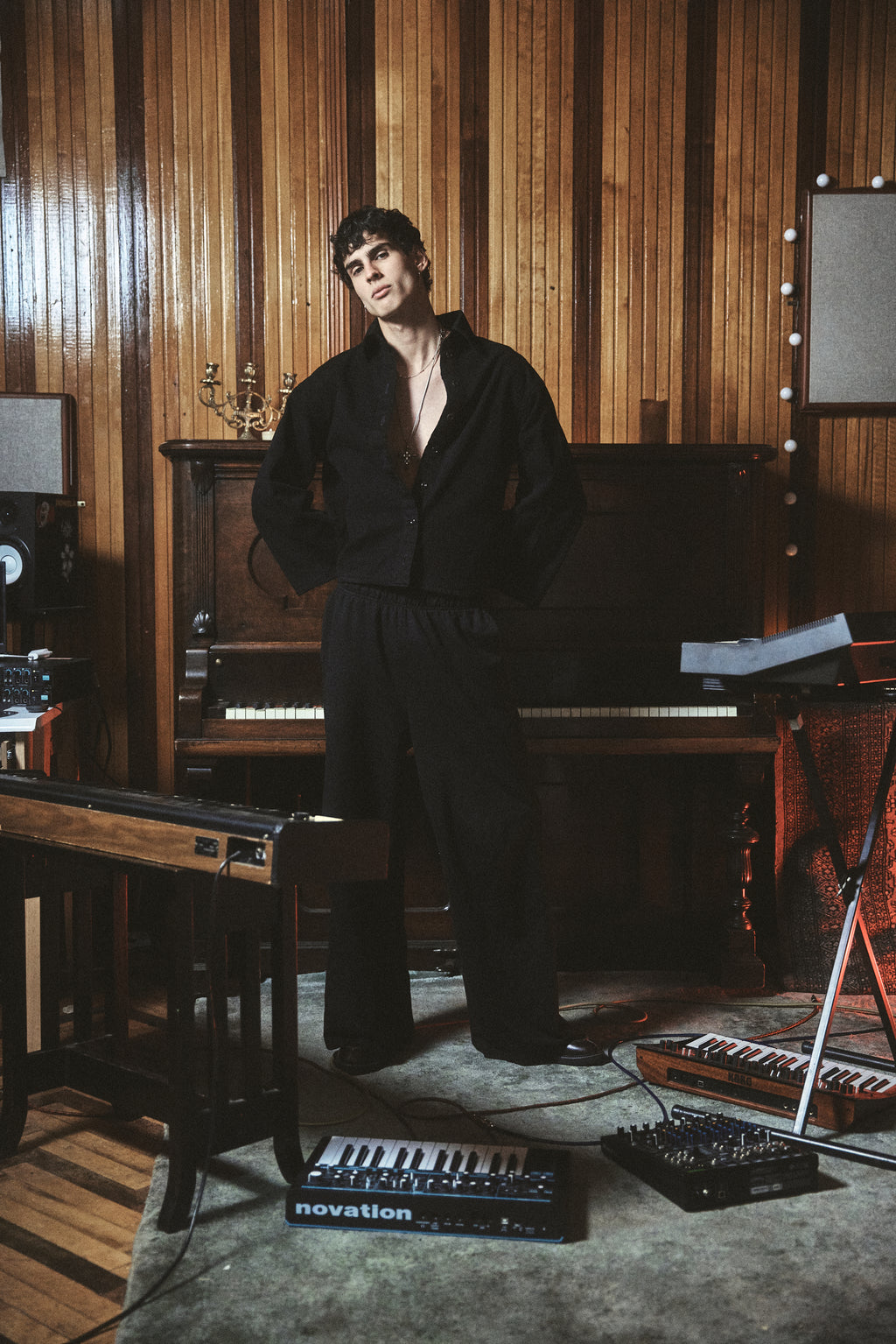 Camisa de Botones Negra