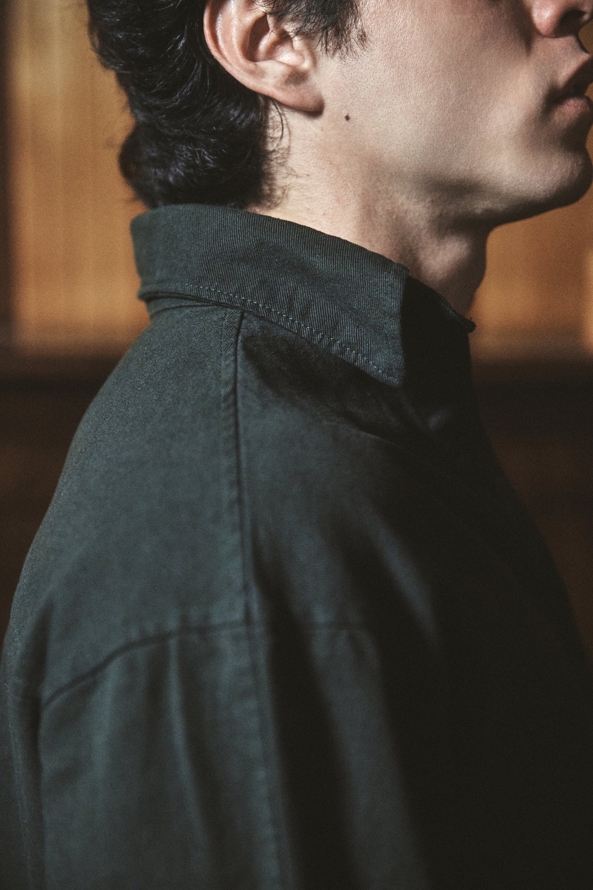 Camisa de botones Verde Oscuro