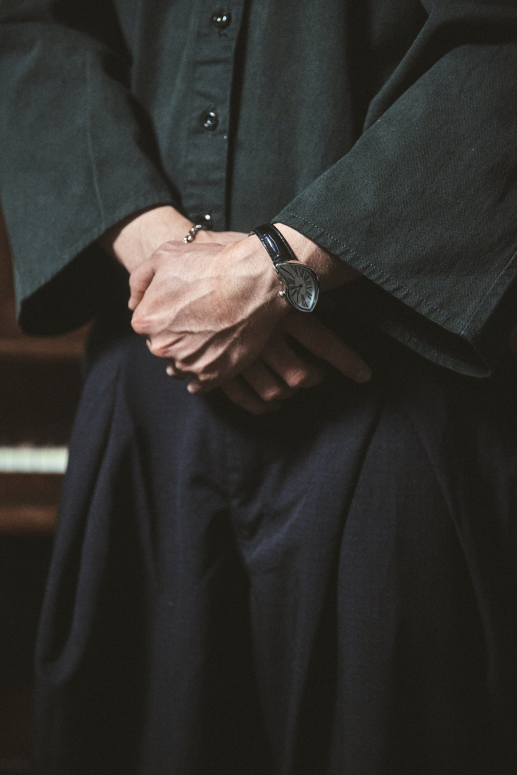 Camisa de botones Verde Oscuro